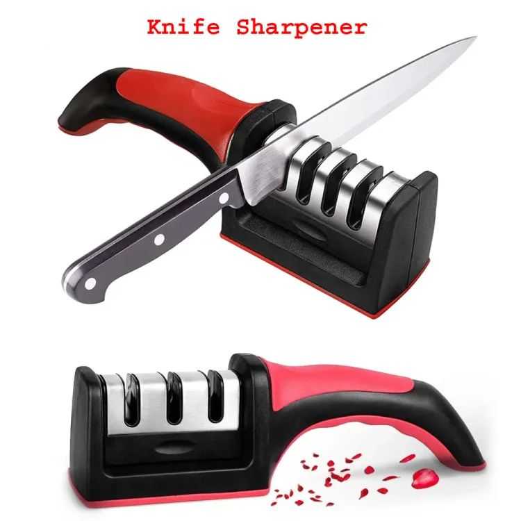 3-Stage Manual Kitchen Knife Sharpener | Professional Knife Sharpening Tool