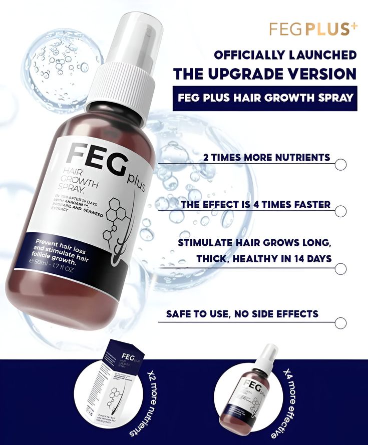 FEG Plus Hair Growth Spray – Thicker & Stronger Looking Hair