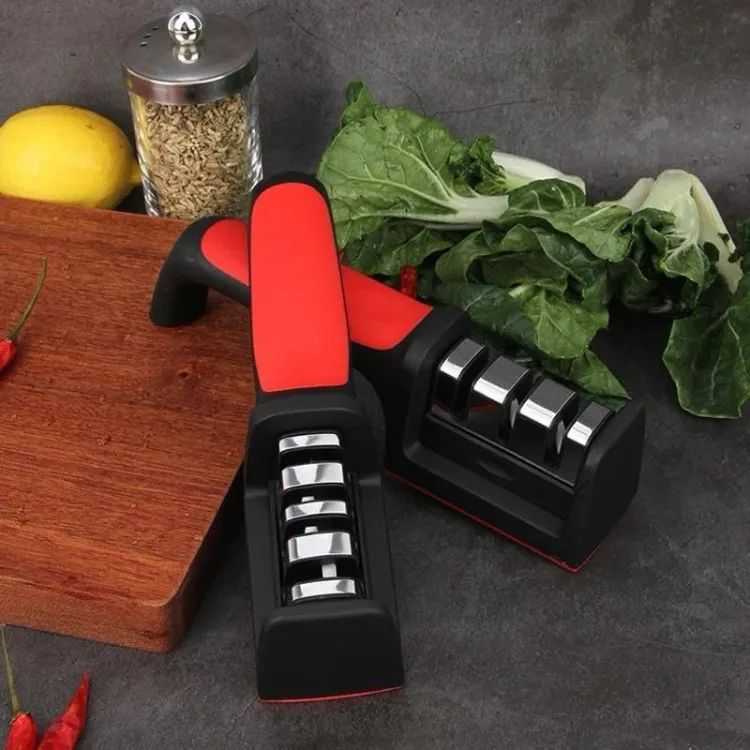 3-Stage Manual Kitchen Knife Sharpener | Professional Knife Sharpening Tool