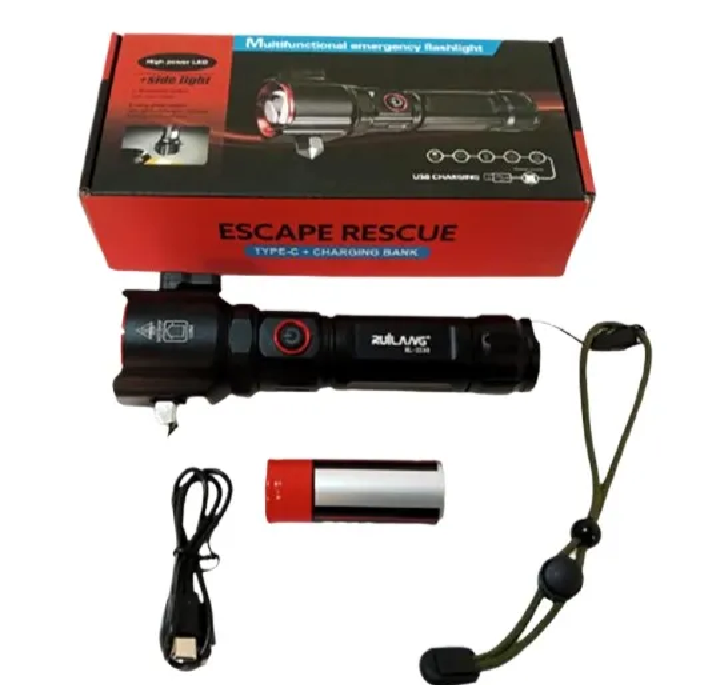Ruilang All-in-One Emergency Tactical Flashlight & Glass Breaker (RL-2210)